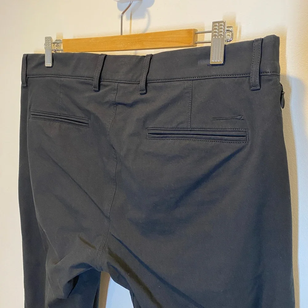 J.Crew Tech Pants Mens 34x30 Black Excellent Performance Stretch Chino Trousers